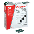 Pendaflex Numeric End Tab Dark Green Filing Labels - 5 - 500 Pack-Size: 1-1/4"W x 15/16" H