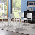 Modway Hipster Dining Side Chair - White - 4 Pack-Sturdy polypropylene plastic