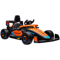 Qaba 12V Electric Car for Kids with Remote Control for 3-5 Years - Orange-Ensuring a realistic and thrilling drive for kids 