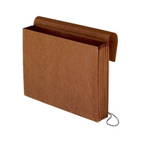 Pendaflex Elastic Closure Expanding Envelope - 5 1/4" Expansion - Letter - Red Fibre-Full flap with elastic closure to keep documents safely inside when transporting