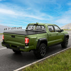 Outsunny 5.8 ft So ft Tri-Fold Truck Bed Tonneau Cover-Rust-resistant aluminum frame for stable support
