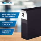 Davis Group Premium Economy Binder - Round Ring - 3" - Black - 6 Pack-Round Ring, Non-Locking