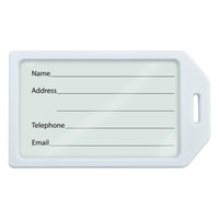 Beslayn - Étiquettes de bagages robustes avec boucles en plastique - Housse de protection et inserts inclus - Blanc - Paquet de 20-Couleur vive pour une identification et reconnaissance faciles de vos bagages