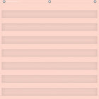 Teacher Created Resources 7 Pocket Chart - 28" x 28" - Blush-Lightweight and durable pocket charts feature colorful designs and hang easily from sturdy, metal grommets