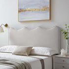 Modway Athena Performance Velvet Full/Queen Headboard - Light Grey-Assembly Required
