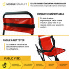 Mobile StairLift - EZ LITE - Chaise d’évacuation - couleurs assorties-Système de chenilles manuel non motorisé offrant une descente et une montée contrôlées dans les escaliers