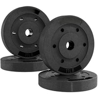 Soozier Weight Plates Set of 4 - 1-Inch Barbell Weights Set - 4 x 11 lb-Includes four 11 lb plates, totaling 44 lb for effective muscle building workouts 