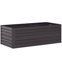 Outsunny Raised Garden Bed - 71" L x 35" W x 23" H - Dark Grey-Protect the plants from submergence 
