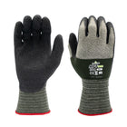 SHOWA - 344MFT Pro Gant en latex de caoutchouc naturel texturé avec adhérence optimale - Doublure en microfibre - Noir/Gris - Taille M-Doublure en microfibre technique tricot sans couture de calibre 18