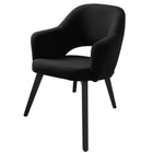 Nightingale - Tonik Chaise design à 4 pieds en bois - Noir-Coque en bois profilée pour plus de solidité et de soutien