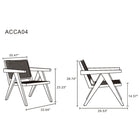 Manhattan Comfort Hamlet 22.64" Industry Chic Accent Chair - Nature-Frame Made of American Solid Ash Wood Featuring Natural Grain Textures