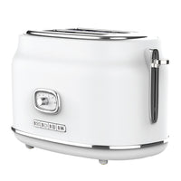 JS Gourmet Retro Collection 2-Slice Wide Slot Toaster - White-2-slice capacity