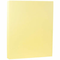 Jam Paper Matte 28 lb Paper - 8.5" W x 11" L - Light Yellow - 50 Sheets-Ideal for newsletters, brochures, invitations, announcements, flyers, forms, and more