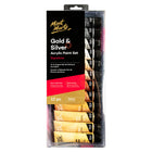 Mont Marte Gold and Silver Acrylic Paint 12-Piece Set - Metallic-12 gold and silver acrylic colours give you a focused range for metallic accents and decorative art projects