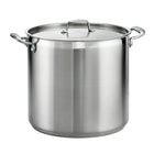 Tramontina - Gourmet Marmite en acier inoxydable 24 Qt à 3 couches avec couvercle-Base à 3 couches impactée en acier inoxydable 18/10 premium