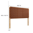 Modway Sparta Weave Vegan Leather Queen Headboard - Natural Brown-7