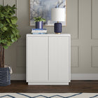 Hudson&Canal Alston 28"W Accent Cabinet - White-Features easy assembly