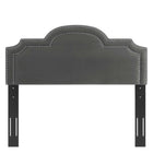 Modway Belinda Performance Velvet Twin Headboard - Charcoal-Dense Foam Padding