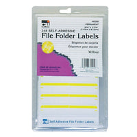 Charles Leonard File Folder Labels Yellow, 2976 Pack-Great for colour coding and organizing files