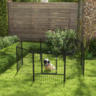PawHut - Parc pour Chiens Robust 8 Panneaux avec Porte pour Chiens de Taille Moyenne - 31,5 po H-Garde votre animal en sécurité tout en offrant plus d’espace pour jouer, dormir et faire de l’exercice