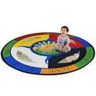 Joy Carpets Traditional Teachings Area Rug - 7'7" Round - Multicolour-Impervion antimicrobial protection resists growth of bacteria and controls odors before they start