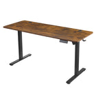 Work Zone Serrano 60" Height Adjustable Sit Stand Desk - Burnt Umber-Durable melamine top for maximum scratch resistance