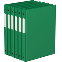 Davis Group Premium Economy Binder - Round Ring - 5/8" - Green - 6 Pack-3 Ring Binder