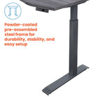Motionwise M3 PRO Series Ergonomic Curve 30" x 60" Electric Sit-Stand Desk with Dual Motors - Rustic Grey-9
