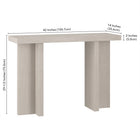 Hudson&Canal Dimitra 42"W Console Table - Alder White-9