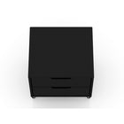 Manhattan Comfort Rockefeller 20.08" Mid-Century Modern 2-Drawer Nightstand 2-Piece Set - Black-10