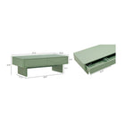 Manhattan Comfort Ella 47.2" Modern Coffee Table - Sage Green-Smooth Rounded Edges Add a Modern Charm and Enhance Safety