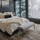 Zuo Glatt Bench - Grey-Furniture Colour: Grey