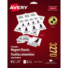 Avery Magnetic Printable 8-1/2" x 11" Sheets, White, 5/Pack (03270)-Create personalized magnetic reminders, business cards, emergency phone numbers, and more