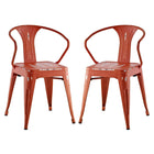 Modway Promenade Dining Chair - Red - 2 Pack-Modern Dining Armchair