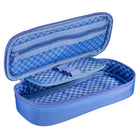 Pep Rally Organizer Pencil Case - Blue-Exterior diagonal slip pocket for quick access