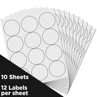 JAM Paper Round Circle Label Sticker Seals, 2.5 inch diameter, White, 2 Sets of 120 (2147615066g)-Size: 2-1/2"