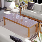 Modway Upland Outdoor Patio Teak Wood Coffee Table - Natural-Solid Teak Wood Construction