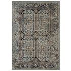 Modway Enye Distressed Vintage Floral Lattice Area Rug - 5 ft W x 8 ft L - Brown/Silver Blue-Distressed Vintage Floral Lattice Area Rug
