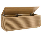 Modway Render Storage Bench - Oak-Hinged Top