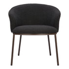 Zuo Essen Dining Chair - Black/Bronze-Armrest support