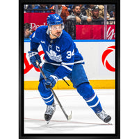 Auston Matthews Toronto Maple Leafs - Framed Canvas - 22" x 31"-Premium canvas print with gallery-wrapped edges
