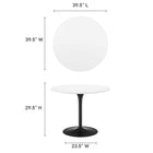Modway Pursuit 40" Dining Table - White Black-MDF Tabletop