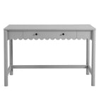 Modway Emmeline 47.64" 1-Drawer Scallop Writing Desk - Light Grey-7