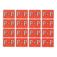 Pendaflex A-Z Dark Orange End Tab Filing Labels - P - 240 Pack-Compatible with DataFile L8701 series labels