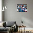 Edmonton Oilers Celebration - Framed Canvas - 31" x 22"-Ready to hang - arrives fully assembled
