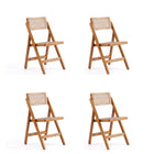 Manhattan Comfort Pullman 18.11" Industry Chic Dining Folding Chair - Nature - Set of 4-Modern - Industry Chic Cane Folding Dining Chair Perfect for Dining Room Use. Set of 4