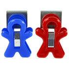 The Pencil Grip Magnet Man Magnetic Clip - White/Blue/Red/Yellow/Green - 10 Pack-Strong magnet holds even heavy items easily and securely