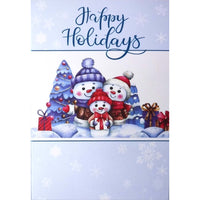 Mill Brook Studio Christmas Greeting Cards/Envelopes - 5-3/8" x 7-3/4" - Family of Snowmen - 18 Pack-Card shop quality greeting cards
