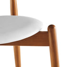 Modway Stalwart Dining Side Chair - Dark Walnut/White-9