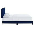 Modway Celine Channel Tufted Performance Velvet Full Platform Bed - Navy-Performance Velvet Upholstery